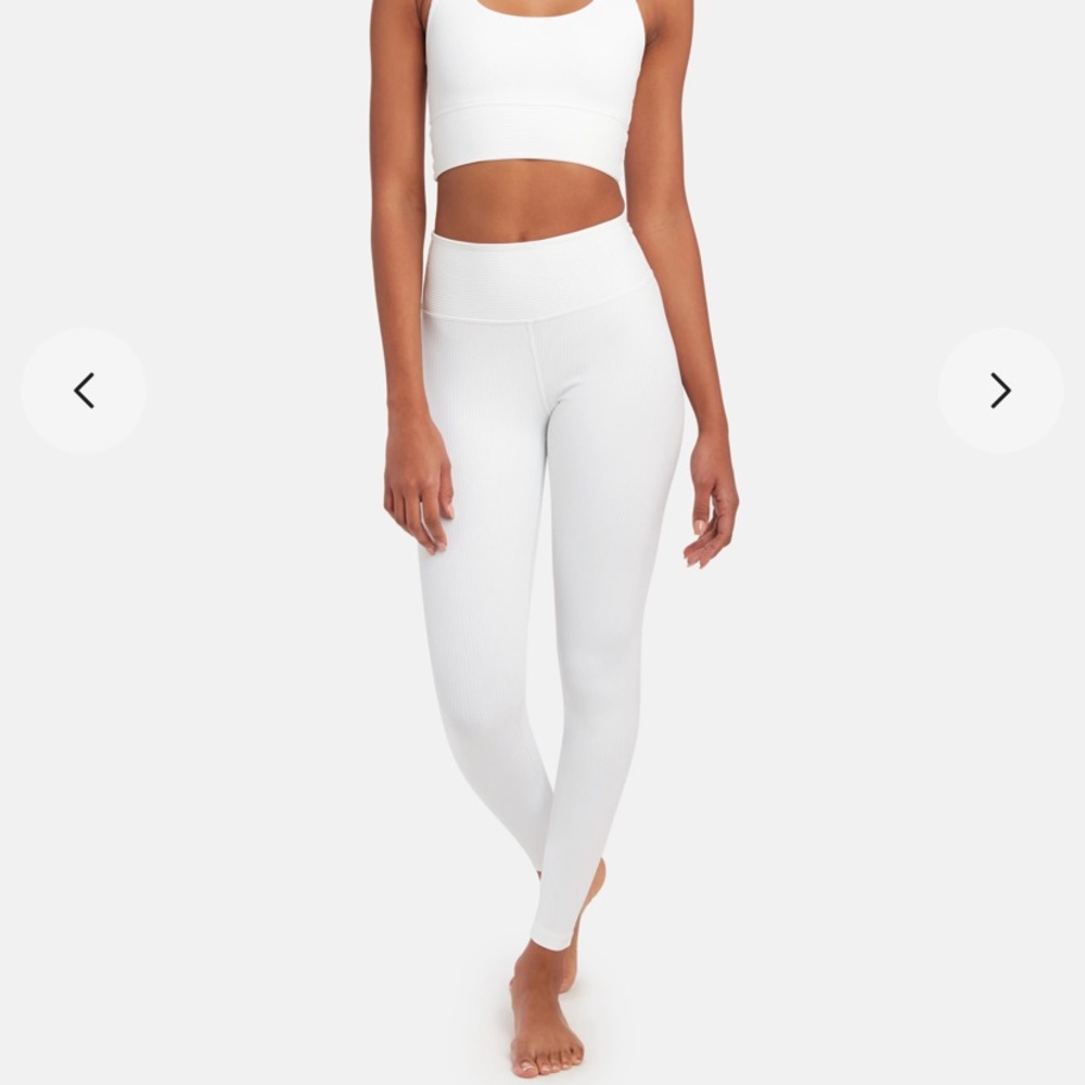 Year of Ours white ribbed legging